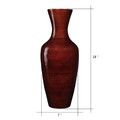 Hastings Home Hastings Home Handcrafted 18-inch Tall Decorative Jar Bamboo Vase for Plants / Decor (Brown) 896007ZBJ